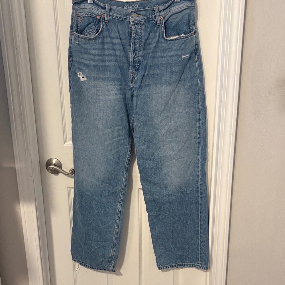 Etica Vintage Blue Wide Leg Jeans